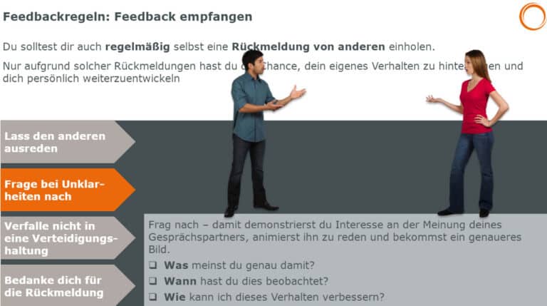 Feedbackregeln: Feedback empfangen