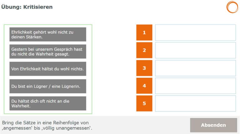 Kritik und Lob: Übung Kritisieren