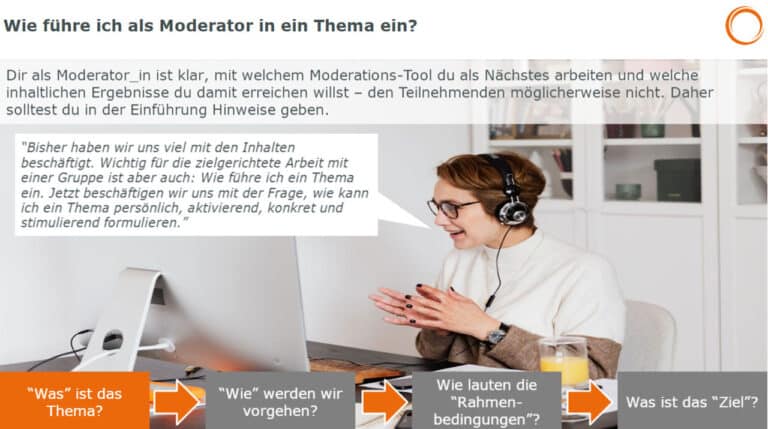 Wie führe ich als Moderator in ein Thema ein?